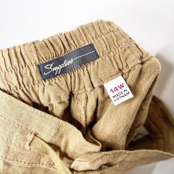 SUPPLIES BY UNIONBAY Sybil Linen Blend Solid Short - Picture 11 of 12